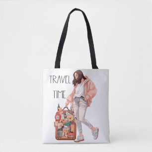 "Die Frau mit Gepäck: Reisezeit" Tasche