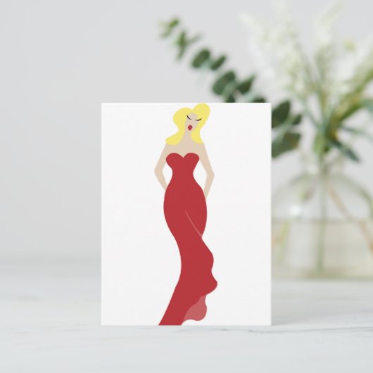 Die Frau Postkarte (Stehend Vorderseite)