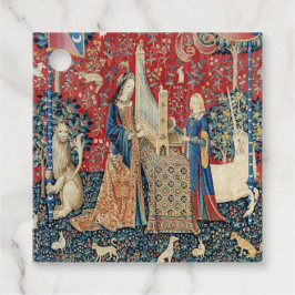 Die Frau und das Einhorn, hörend Geschenkanhänger