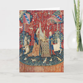 Die Frau und das Einhorn, hörend Karte