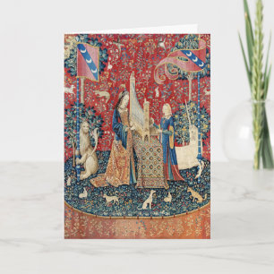 Die Frau und das Einhorn, hörend Karte