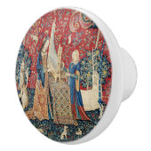 Die Frau und das Einhorn, hörend Keramikknauf (Rechts)