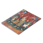 Die Frau und das Einhorn, hörend Notizblock (Linke Seite)