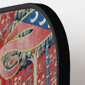 Die Frau und das Einhorn, hörend Pickleball Schläger (Linke Seite)