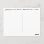 Die Frau und das Einhorn, hörend Postkarte (Rückseite)