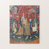 Die Frau und das Einhorn, hörend Puzzle (Vertikal)