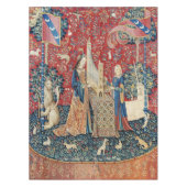 Die Frau und das Einhorn, hörend Tischdecke (Vorderseite)