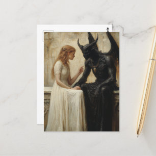 Die Frau und der Dämon Postkarte