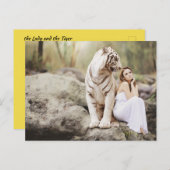 Die Frau und der Tiger — Postkarte (Vorne/Hinten)