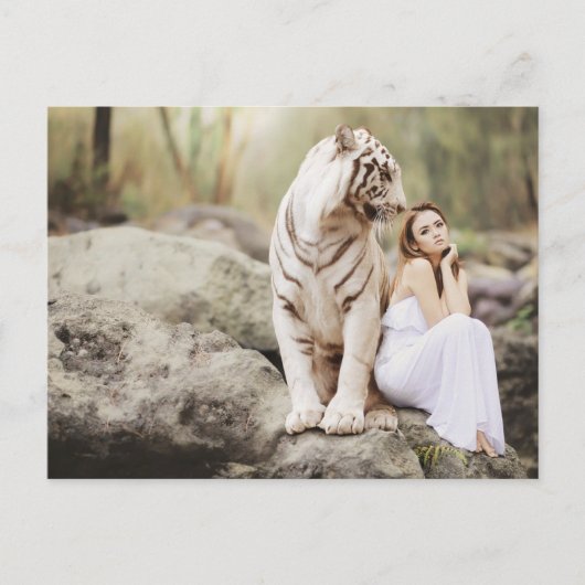 Die Frau und der Tiger — Postkarte (Vorderseite)