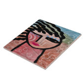 Die Frau und die Abstrakte digitale Malerei der So Fliese (Seite)