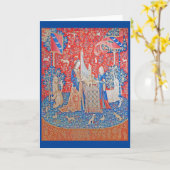 Die Frau und die Unicorn / Anhörung Karte (Gelbe Blume)