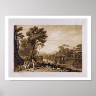 Die Frau und Tambourine, graviert durch Charles Tu Poster