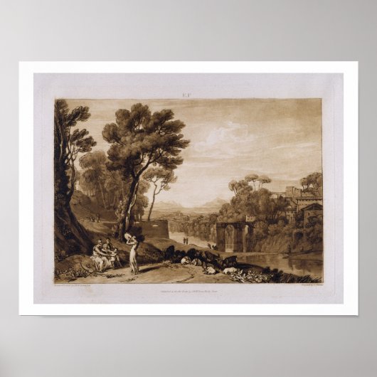 Die Frau und Tambourine, graviert durch Charles Tu Poster (Vorne)