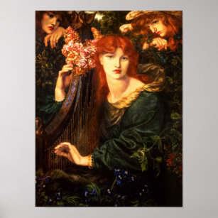 Die Frau von Garlandi von Dante Gabriel Rossetti Poster