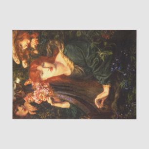 Die Frau von Garlandi von Dante Gabriel Rossetti Seidenpapier