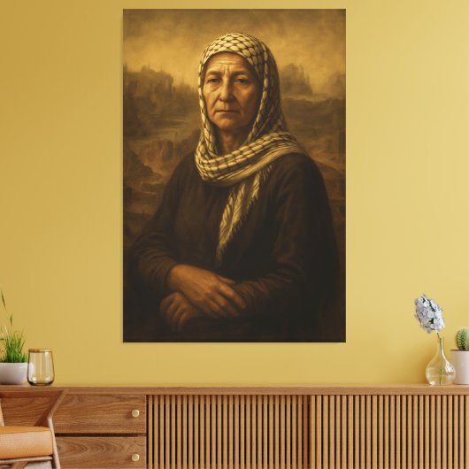 Die Frau von Gaza Canvas Print Leinwanddruck (Insitu (Wohnzimmer))