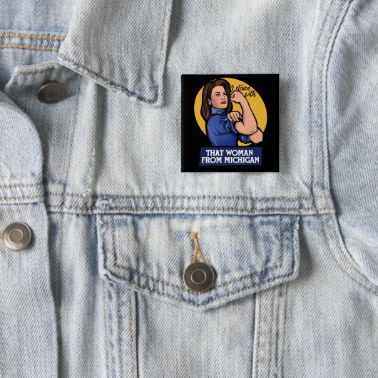 Die Frau von Michigan Gretchen Whitmer Button (Beispiel)