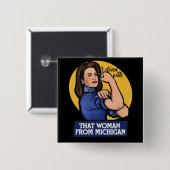 Die Frau von Michigan Gretchen Whitmer Button (Vorne & Hinten)