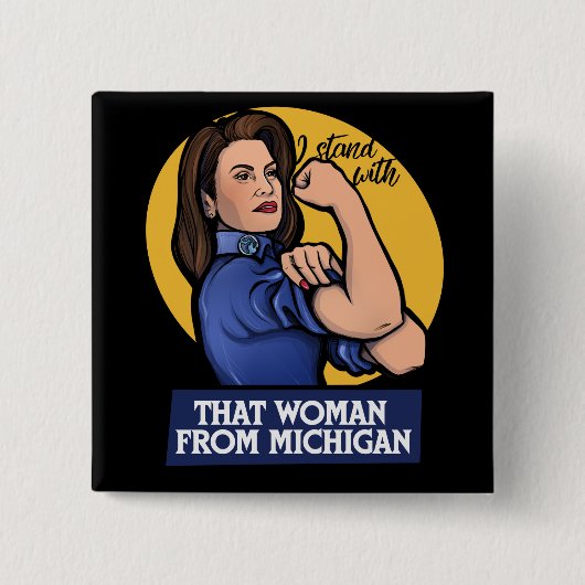 Die Frau von Michigan Gretchen Whitmer Button (Vorderseite)