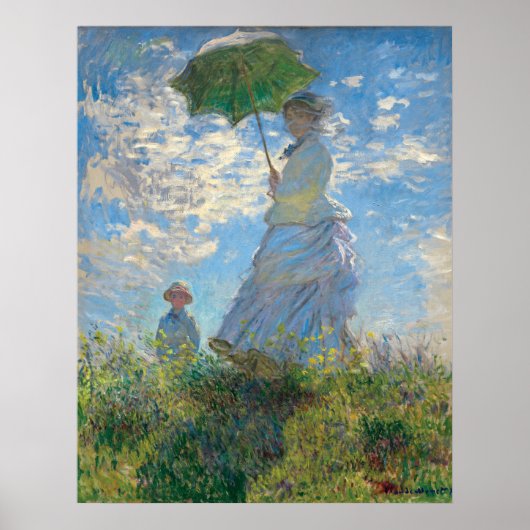 Die Frau von Monet mit dem Parasol Der Mensch und Poster (Vorne)