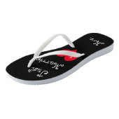 Die Frau von Mr. & Mrs. Just Married Flip Flops Badesandalen (Schrägansicht)