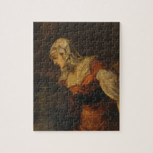 Die Frau von Samaria an gut, c.1560 (Öl auf c Puzzle