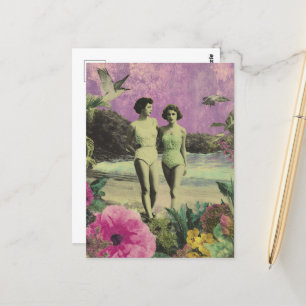Die Frauen am Strand Postkarte