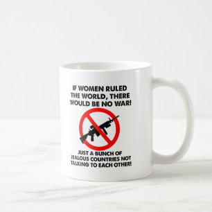 Die Frauen, die die Welt regieren, umarmen Kaffeetasse