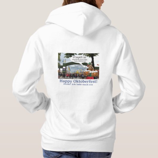 Die Frauen schwindeln. Glückliches Oktoberfest! Gi Hoodie (Rückseite)