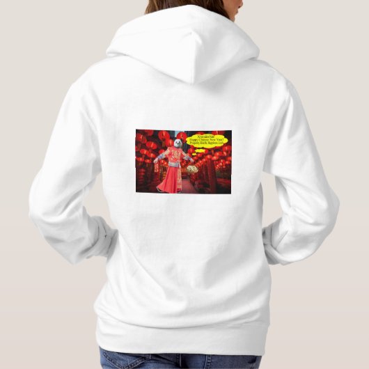 Die Frauen schwindeln. Happy Chinese New Year. Pan Hoodie (Rückseite)