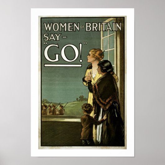 Die Frauen von Großbritannien sagen GO! (Weiß) Poster (Vorne)