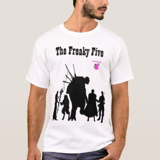 Die Freaky Five in schwarzer Silhouette auf Weiß T-Shirt