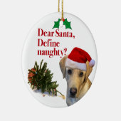 Die freche Labrador-Kreis-Verzierung Keramik Ornament (Rechts)