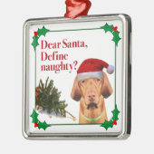 Die freche Vizsla Verzierung Ornament Aus Metall (Links)