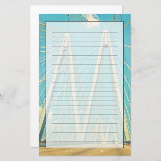 Die Fred Hartman-Brücke Briefpapier (Vorne/Hinten)