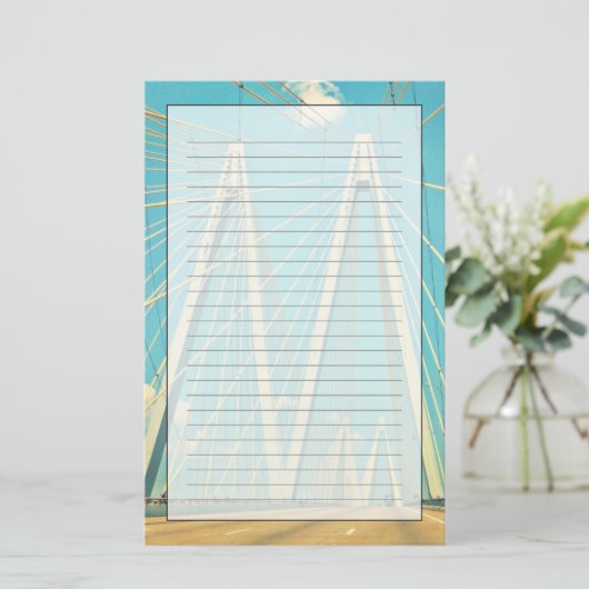 Die Fred Hartman-Brücke Briefpapier (Stehend Vorderseite)