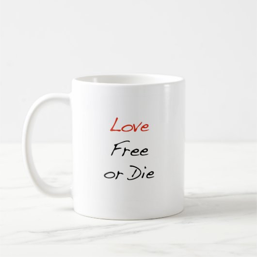 "Die freie Liebe oder die" Kaffee-Tasse Kaffeetasse (Links)