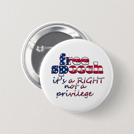 DIE FREIE SPRACHE IST EIN RECHT, KEIN PRIVILEGER BUTTON (Vorne & Hinten)