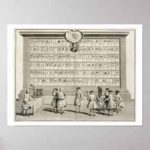 Die Freien Masons mit Schildern für die verschiede Poster