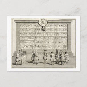 Die Freien Masons mit Schildern für die verschiede Postkarte