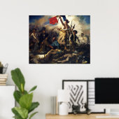 Die Freiheit, das Volk von Eugene Delacroix zu füh Poster (Heimbüro)