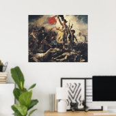Die Freiheit, das Volk von Eugene Delacroix zu füh Poster (Heimbüro)