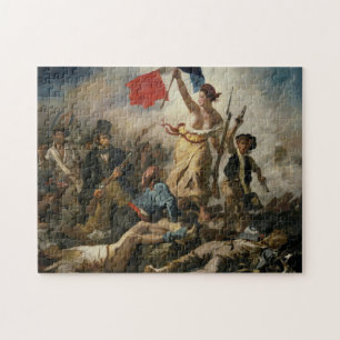 Die Freiheit, das Volk von Eugène Delacroix zu füh Puzzle