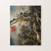 Die Freiheit, das Volk von Eugène Delacroix zu füh Puzzle (Vertikal)