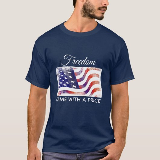 Die Freiheit der amerikanischen Flagge als Shirt d (Vorderseite)