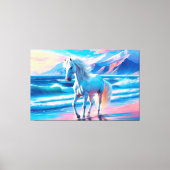 Die Freiheit der Berge durch den Ozean von Pferden Leinwanddruck (Vorderseite)