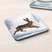 Die Freiheit des grenzenlosen Hasses im Schnee Getränkeuntersetzer (Linke Seite)