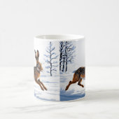 Die Freiheit des grenzenlosen Hasses im Schnee Kaffeetasse (Mittel)