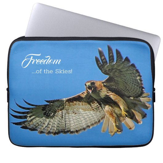 Die Freiheit des Himmels Rotschwanzfalken Laptopschutzhülle (Vorderseite)